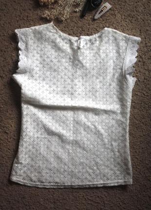 Ажурна блуза молочного кольору р-р s4 фото