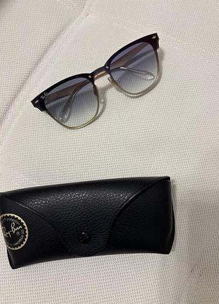 Отличные очки ray ban с градиентом в футляре