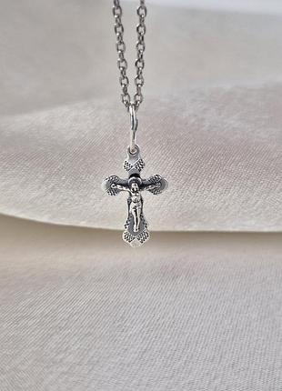 Серебряный крест с распятием серебро 925 пробы черненное 3520ч 0,60г