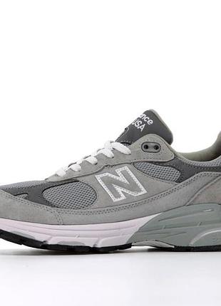 Кроссовки new balance 993 с кожей/сеткой серые для мужчин удобные легкие ньюбики