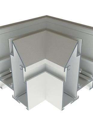 Зєднувач кутовий для шинопровода натяжної стелі oledim ol421 48v (демпфер) білий