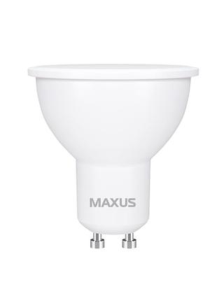Led лампа maxus gu10 7w 4100k для освещения белая светодиодная лампа