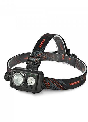 Налобний світлодіодний ліхтарик videx vlf-h189 600lm 5000k для кемпінгу та активного відпочинку ліхтар