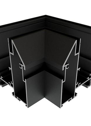 Зєднувач кутовий для шинопровода натяжної стелі oledim ol421 48v (демпфер) чорний