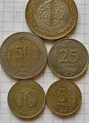 Подборка, лот монет турции