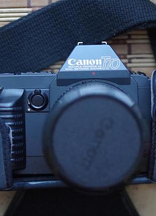 Фотоаппарат canon t70 + сanon new fd 35-70 mm + фильтр , крышка , кофр , ремень