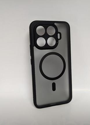 Чехол для xiaomi 17t pro / сяоми 17t pro, bq case magsafe, противоударный, полупрозрачный, черный