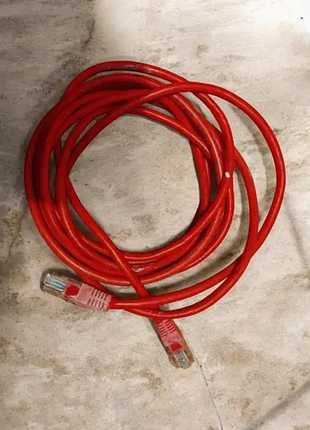 Патч-корд мережевий кабель lan rj45 (червоний) – 3м
