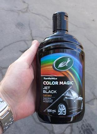 Поліроль для кузова turtle wax color magic, чорна 500 мл
