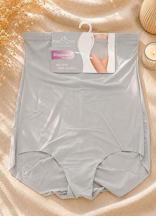 Коригуючі безшовні трусики blue rose shapewear з високою посадкою та силіконовою підтримкою