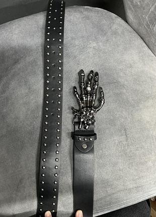 Ремень в стиле готика skull y2k oni size