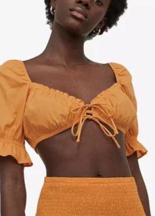 Оранжевий кольоровий топ h&m, новий