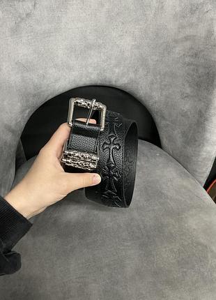 Ремень chrome hearts black oni size
