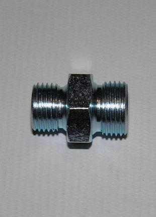 Перехідник двухсторонній m20x1.5mm різьба зовнішня m20x1.5mm різьба зовнішня