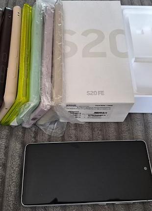 Смартфон samsung galaxy s20 fe 5g 6/128gb cloud white + чохли + 2 скла