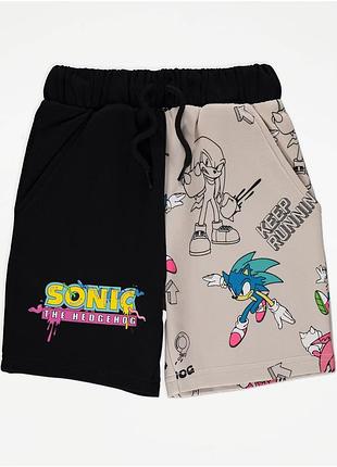 Детские шорты с принтом sonic, шорты на мальчика соник, шорти на хлопчика сонік
