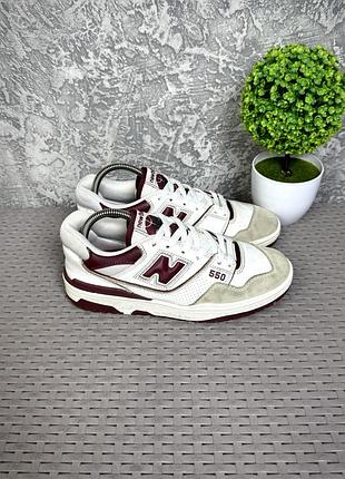 New balance 550 кроссовки 40 размер баскетбольные кожаные бежевые