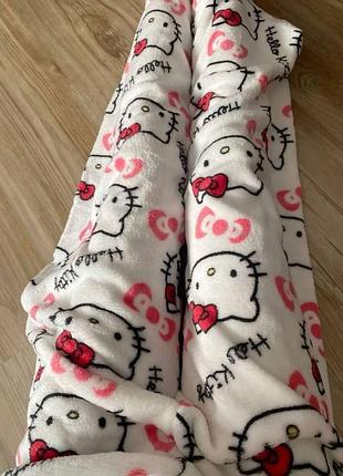Флисовые штаны hello kitty с принтом • уютная пижама для дома и сна
