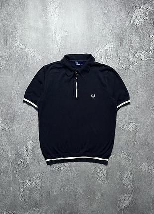 Vintage винтажная футболка поло fred perry фред перри big logo casual кэжуал size m размер м