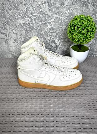 Nike air force 1 кроссовки 42 размер спортивные кожаные белые
