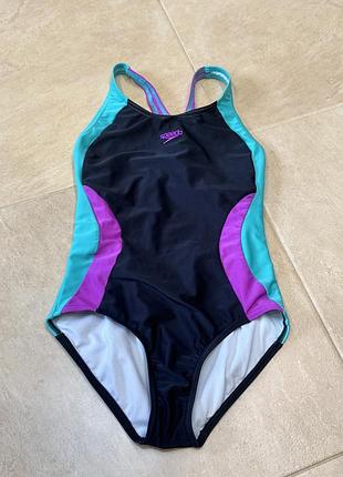 Спортивний суцільний купальник speedo на дівчинку 11–12 років (ріст 152 см)