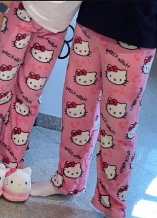 Пижамные штаны hello kitty + spider-man | стильные, мягкие, теплые