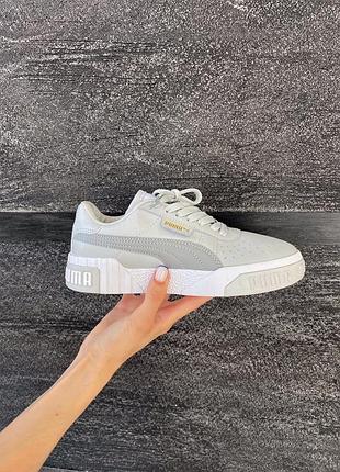 Кросівки puma cali сірого кольору розпродаж. знижка. наложка