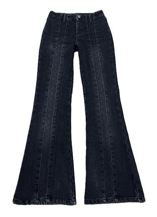 Теплі джинси на флісі high rise y2k bimbo flared winter denim – fleece lined