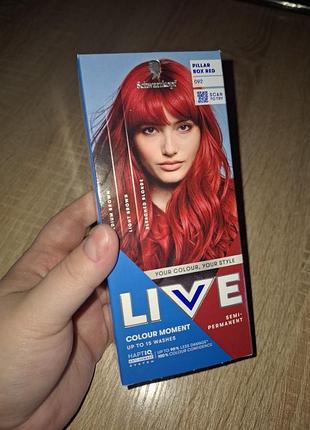 Краска для волос shwarzkopf live semi-permanent,092 pillar box red