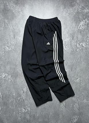 Vintage винтажные нейлоновые штаны adidas адидас big logo lampas лампас size l размер л