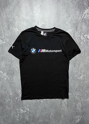 Vintage винтажная футболка puma bmw motorsport пума бмв big logo size m размер м