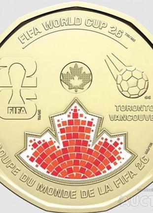 Канада ø король карл iii 1 долларов 2026 год чемпионат мира с футбола цветное покрытие no3507
