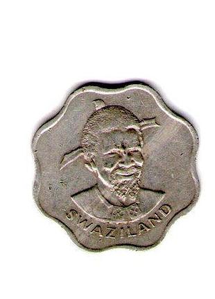 Эсватини (свазиленд) ø король собуза ii 10ment, 1974 год медно-никелевый сплав, 3.6g, ø 22mm no183