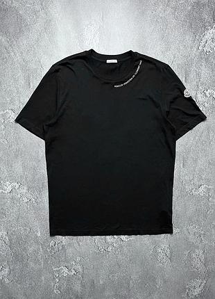 Vintage винтажная футболка moncler монклер big logo old money олд мани size l размер л