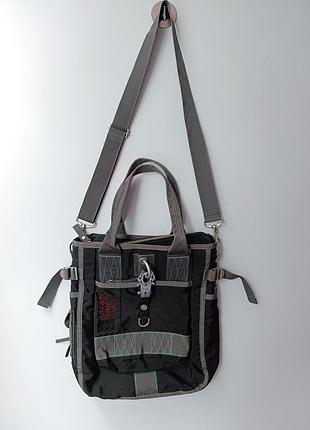 Оригінальна сумка diesel x guess нейлонова жіноча ggl/чорна з карабіном/little sushi/брендова/y2k/містка нейлонова/гранж/кежуал/
