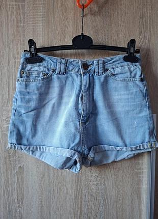 Блакитні міні шорти zara розмір 36