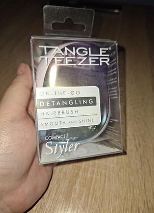 Tangle teezer on-the-go detangling hairbrush smooth and shine,compact styler
