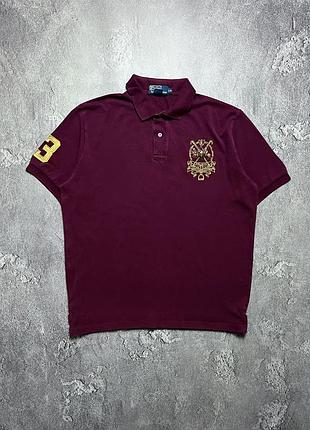 90x vintage винтажная футболка поло polo ralph lauren #3 поло ральф лаурен big pony size l размер л