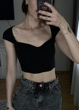 Базовий топ в рубчик shein