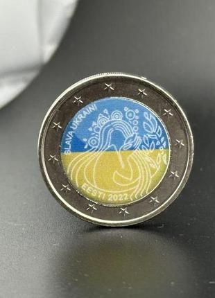 Эстония 2 евро 2022 г. слава украине! цветная