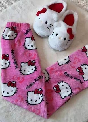 Штаны hello kitty с высокой посадкой • уют, в который влюбляешься