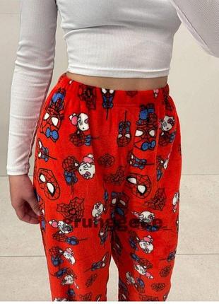 Універсальні піжамні штани hello kitty&spider-man | для сну, відпочинку та стилю