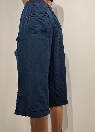 Натуральные синие шорты 4xl-5xl