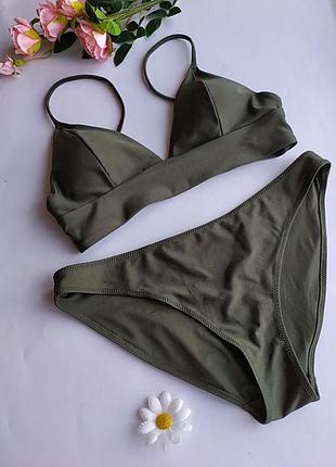 Роздільний купальник хакі h&m, eur 44