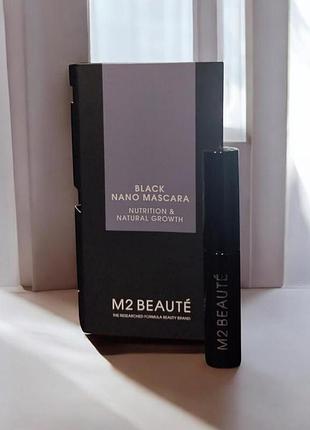 Тушь для ресниц m2 beauté black nano mascara 2 мл