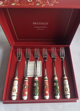 Итальянский праздничный набор десертных вилок brandani tempo di festa (6 шт.)