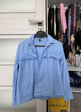 Блакитна сорочка h&m