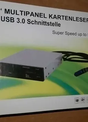 Картридер, считыватель карт rhoumbutech pa-3.5m, usb 3.0, hub