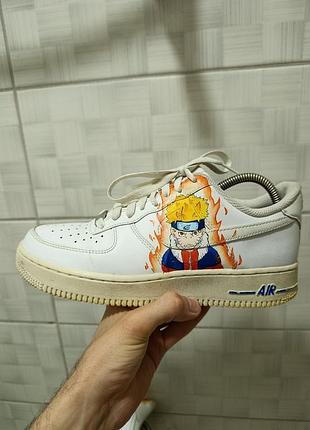 Чоловічі кастомні кросівки nike air force 1 "naruto custom anime , розмір 42