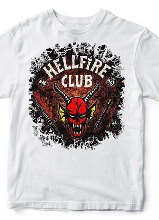 Футболка с принтом "hellfire club" адский клуб stranger things 1 белый, l